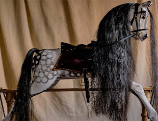 english dapple grey rocking horse